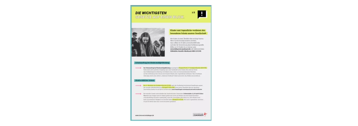 Handout Gesetze für Jugendliche